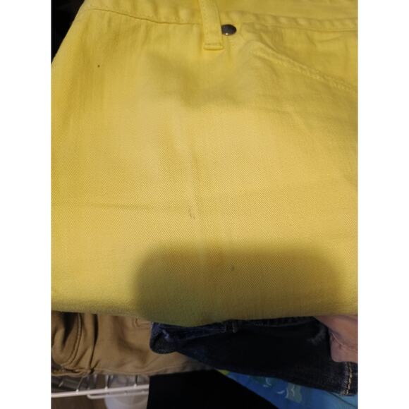 TOMMY HILFIGER Hipster Boot Yellow Cotton Vintage Wide Leg Women's Jeans Size 22 - Picture 9 of 9